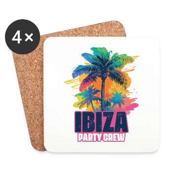 Ibiza Party Crew Holidays - Coasters (set of 4) - white - Front
