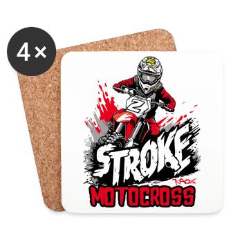 2-Stroke Motocross - Coasters (set of 4) - white - Front