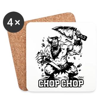 Chop Chop Barbarian Viking - Untersetzer (4er-Set) - Weiß - Vorne