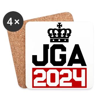 Junggesellenabschied Jga 2024 - Untersetzer (4er-Set) - Weiß - Vorne