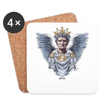 L'Empereur César : ange avec des ailes - Dessous de verre (lot de 4) - blanc - Devant
