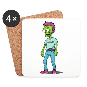 Just another fashion zombie - Coasters (set of 4) - white - Front