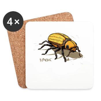 A giant fat insect - Coasters (set of 4) - white - Front