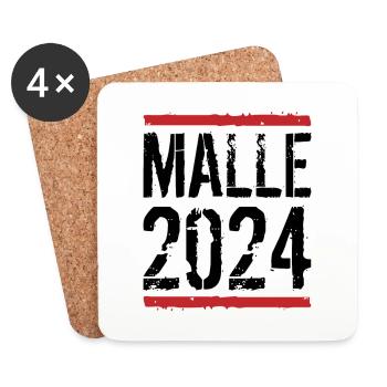 Malle 2024 Holidays Mallorca - Coasters (set of 4) - white - Front