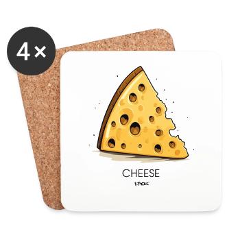 Fromage simple - Dessous de verre (lot de 4) - blanc - Devant