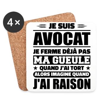 I'm a Lawyer - Lawyer Humor Gift - Coasters (set of 4) - white - Front