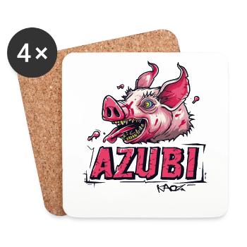 Humour cochon cochon parodie du stagiaire - Dessous de verre (lot de 4) - blanc - Devant