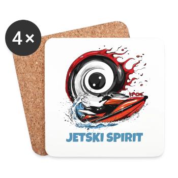 Wassersport Jetski Spirit - Untersetzer (4er-Set) - Weiß - Vorne