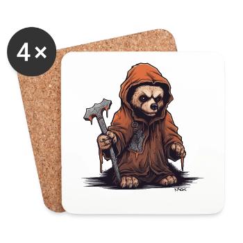 The Grim Reaper Bear - Coasters (set of 4) - white - Front