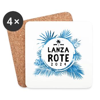 Lanzarote 2024 Bunt - Untersetzer (4er-Set) - Weiß - Vorne