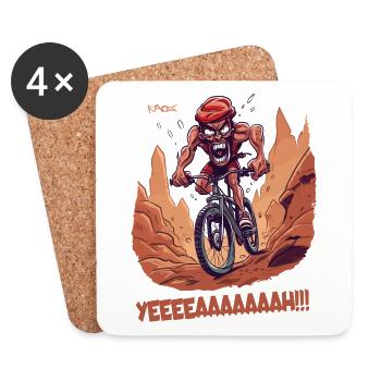 VTT ermite VTT oui - Dessous de verre (lot de 4) - blanc - Devant