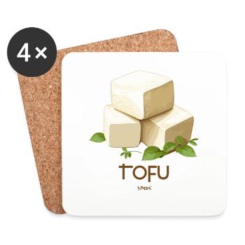 Köstlicher japanischer Tofu - Untersetzer (4er-Set) - Weiß - Vorne
