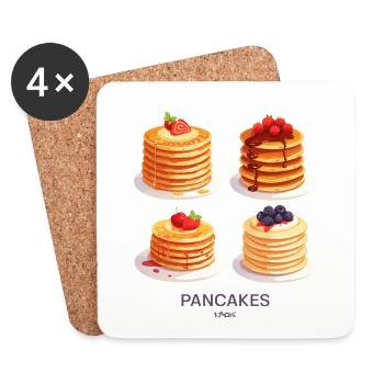 Crêpes fruitées - Dessous de verre (lot de 4) - blanc - Devant