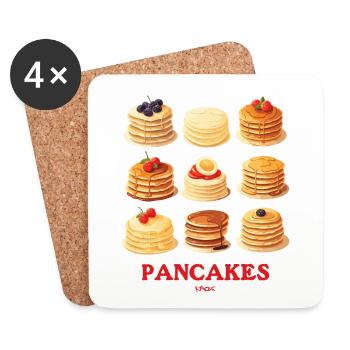 Crêpes à la crème aux fruits et au chocolat - Dessous de verre (lot de 4) - blanc - Devant