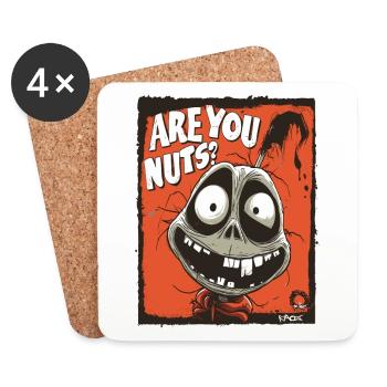 Cheerful little skull zombie - Coasters (set of 4) - white - Front