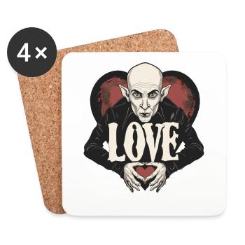 Der Vampir Nosferatu der Liebe - Untersetzer (4er-Set) - Weiß - Vorne