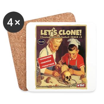 Vintage cloning: the fake magazine for children - Coasters (set of 4) - white - Front