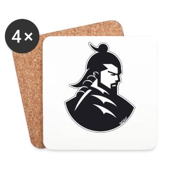 A samurai in the shadows - Coasters (set of 4) - white - Front
