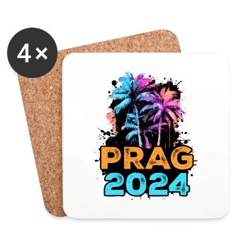 Tournée Prague 2024 - Dessous de verre (lot de 4) - blanc - Devant