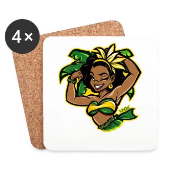 Brazil is beautiful - Coasters (set of 4) - white - Front