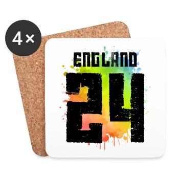 England 24 Trikot 2024 - Untersetzer (4er-Set) - Weiß - Vorne