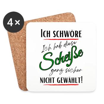 Ich schwöre ich habe Diese Scheiße nicht gewählt! - Untersetzer (4er-Set) - Weiß - Vorne
