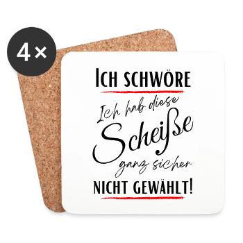 I swear I didn't choose this shit! - Coasters (set of 4) - white - Front