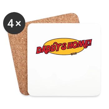 Daddy is at home - Coasters (set of 4) - white - Front
