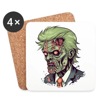 Ein bekannter Zombie Politiker - Untersetzer (4er-Set) - Weiß - Vorne