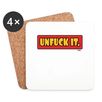 Entf*cke dein Leben - Untersetzer (4er-Set) - Weiß - Vorne