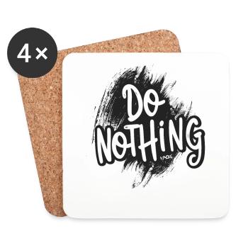 Ne faites rien ! - Dessous de verre (lot de 4) - blanc - Devant