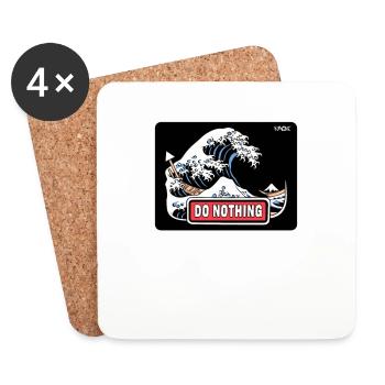 Don't do anything - Coasters (set of 4) - white - Front