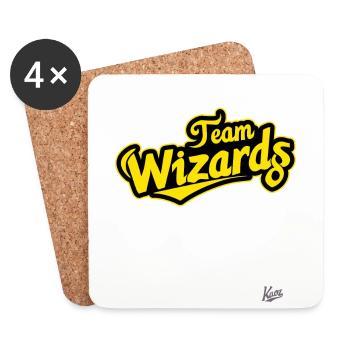 Simple membre de l'équipe Wizard - Dessous de verre (lot de 4) - blanc - Devant
