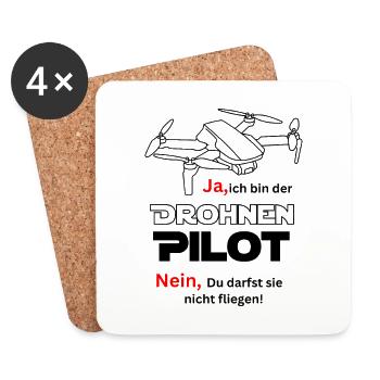 Drone Pilot - Coasters (set of 4) - white - Front