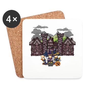 Medieval Witch Witches Halloween Witchcraft Fairy Tale - Coasters (set of 4) - white - Front