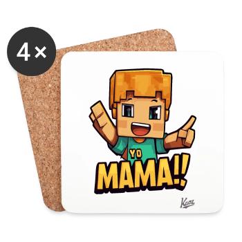 Yo maman ! - Dessous de verre (lot de 4) - blanc - Devant