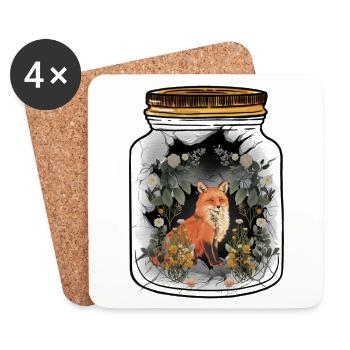 Fuchs Füchse Natur Naturliebhaber Kinder Kind - Untersetzer (4er-Set) - Weiß - Vorne