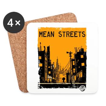 Gemeine Straßen - Untersetzer (4er-Set) - Weiß - Vorne