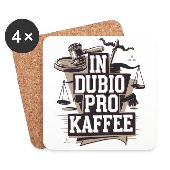 KAFFEE Anwalt Kanzlei Richter Jura Gericht Jurist - Untersetzer (4er-Set) - Weiß - Vorne