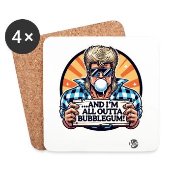 Ils vivent et : je n’ai plus de chewing-gum - Dessous de verre (lot de 4) - blanc - Devant