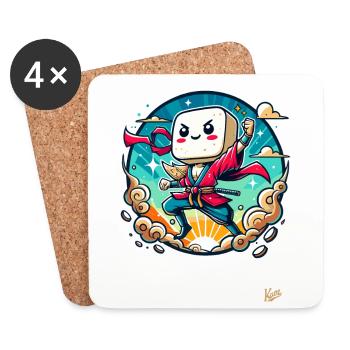 Helden Sushi - Dessous de verre (lot de 4) - blanc - Devant