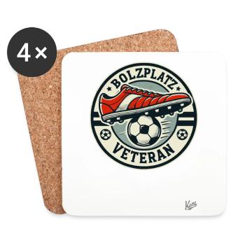 Football Football Field Veteran - Coasters (set of 4) - white - Front