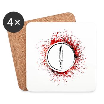Knife Icon Icon - Coasters (set of 4) - white - Front