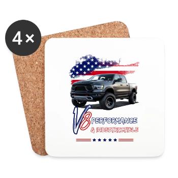 Pick Up Truck - Performance & - Pick Up - Coasters (set of 4) - white - Front