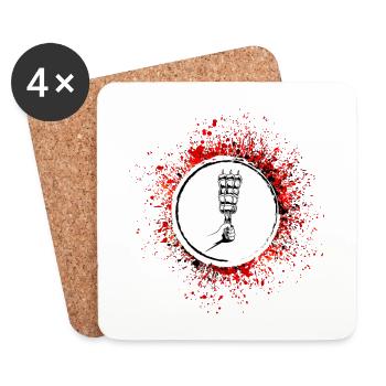 Skewer Grill Kebab - Coasters (set of 4) - white - Front