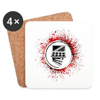 Make Up Cosmetic Icon - Coasters (set of 4) - white - Front