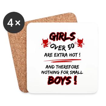 Women over 50 are extra hot... 50th Birthday - Coasters (set of 4) - white - Front