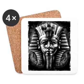 Pharaoh Portrait - Coasters (set of 4) - white - Front