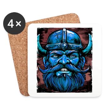 Wikinger Krieger Valhalla Odin - Untersetzer (4er-Set) - Weiß - Vorne