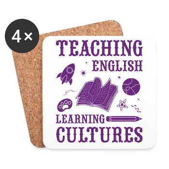 ESL-Lehrer ESL Unterricht - Untersetzer (4er-Set) - Weiß - Vorne
